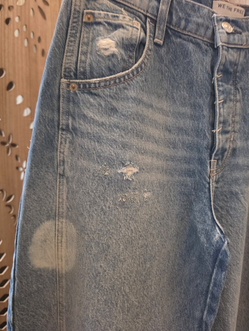 NWT We The Free Good Luck Mid Rise Barrel Jeans in 100 Years - Picture 6 of 14